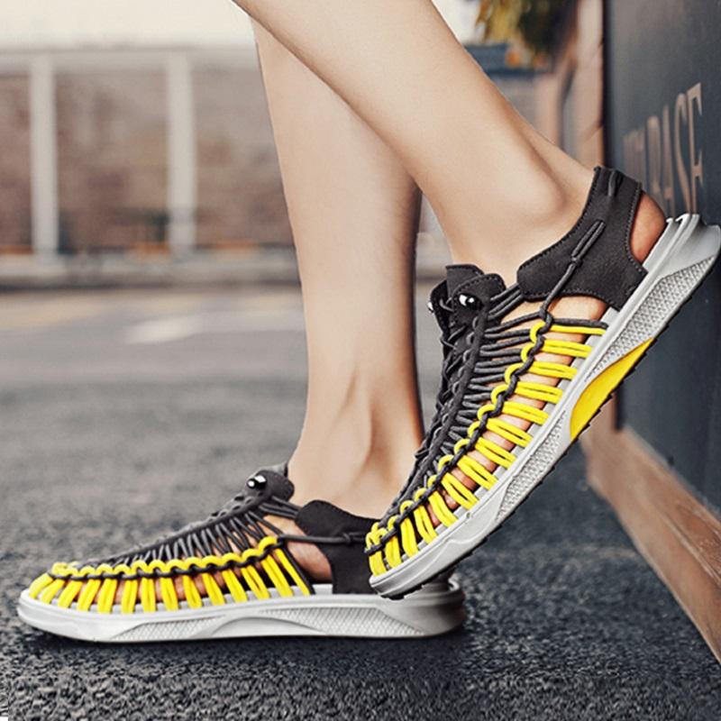 Opp France Men Weave Sandals Grey