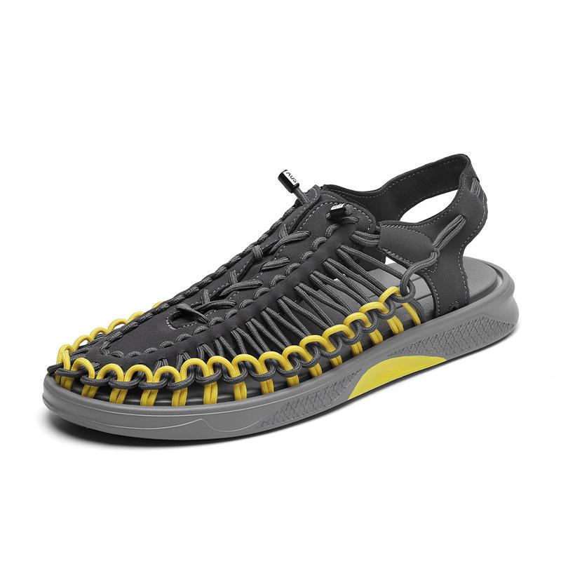 opp france Men Weave Sandals Grey