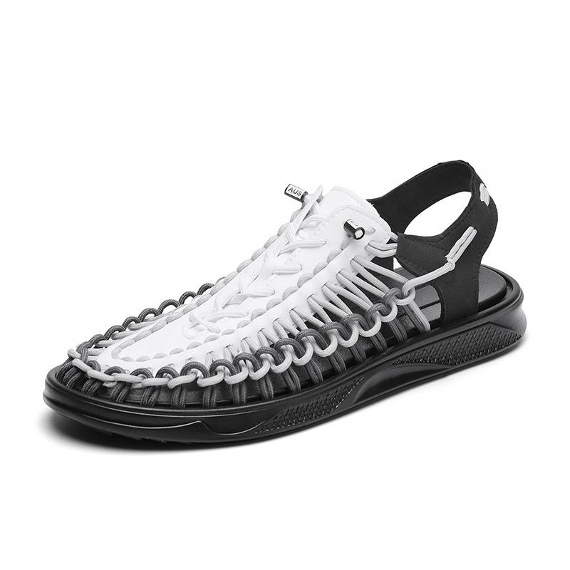 opp france Men Weave Sandals White