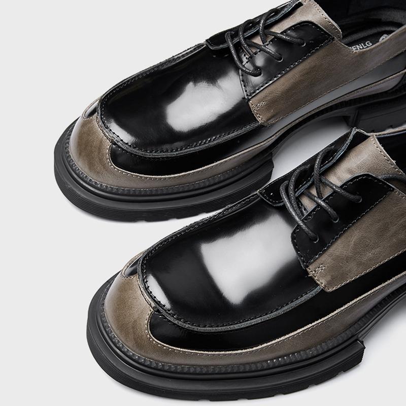 Opp France Men Wide Sole Leather Oxfords