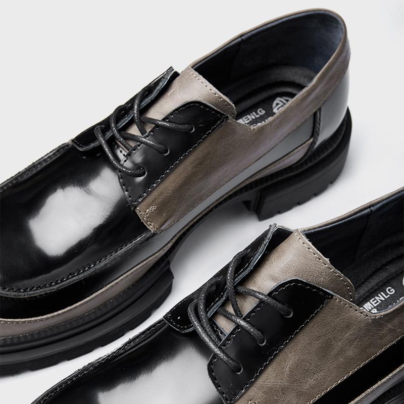 Opp France Men Wide Sole Leather Oxfords