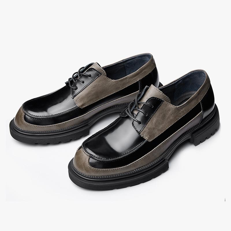 opp france Men Wide Sole Leather Oxfords