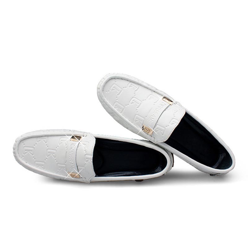 Opp France Metal Embossed Flat Loafers
