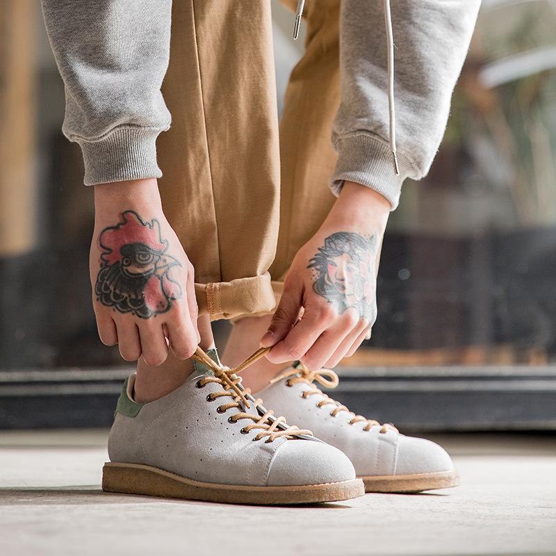 Opp France Niche Design Retro Casual Shoes Grey