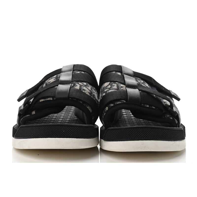 Opp France Oblique Jacquard Mens Sandals Black