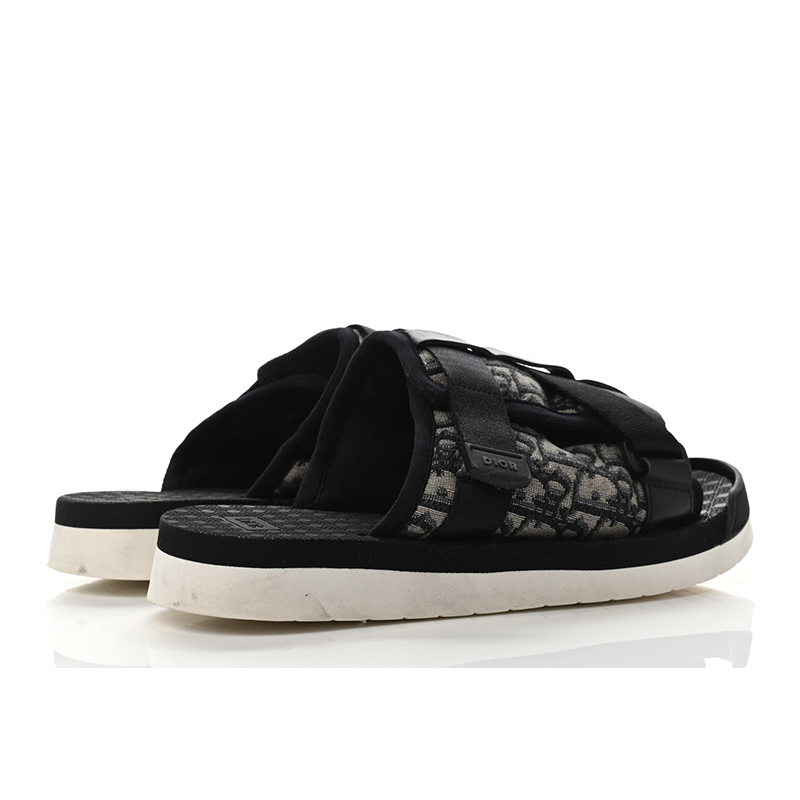 Opp France Oblique Jacquard Mens Sandals Black