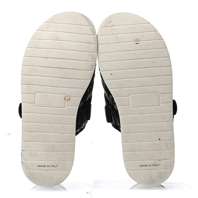 Opp France Oblique Jacquard Mens Sandals Black