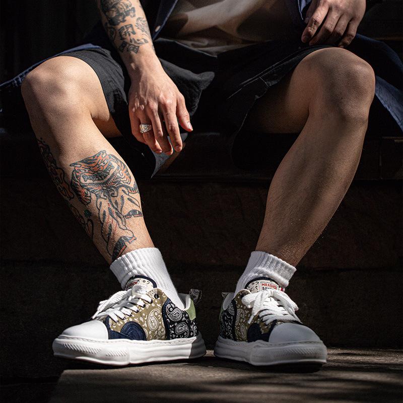 Opp France Patchwork Contrast Pattern Casual Shoes