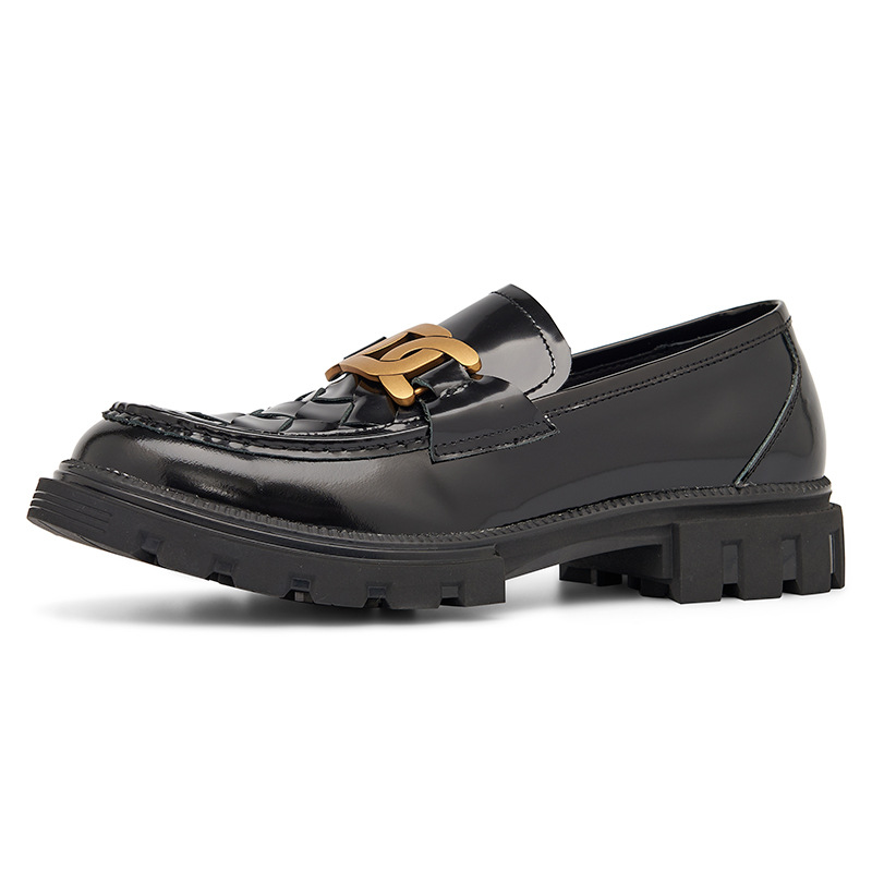 opp france Patent-leather Woven Loafers