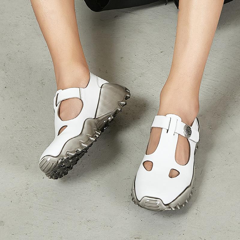 Opp France Platform Clog Sandals White