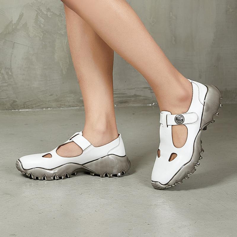 Opp France Platform Clog Sandals White