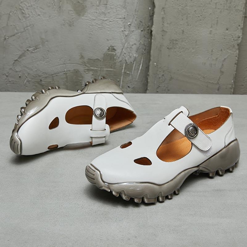 Opp France Platform Clog Sandals White