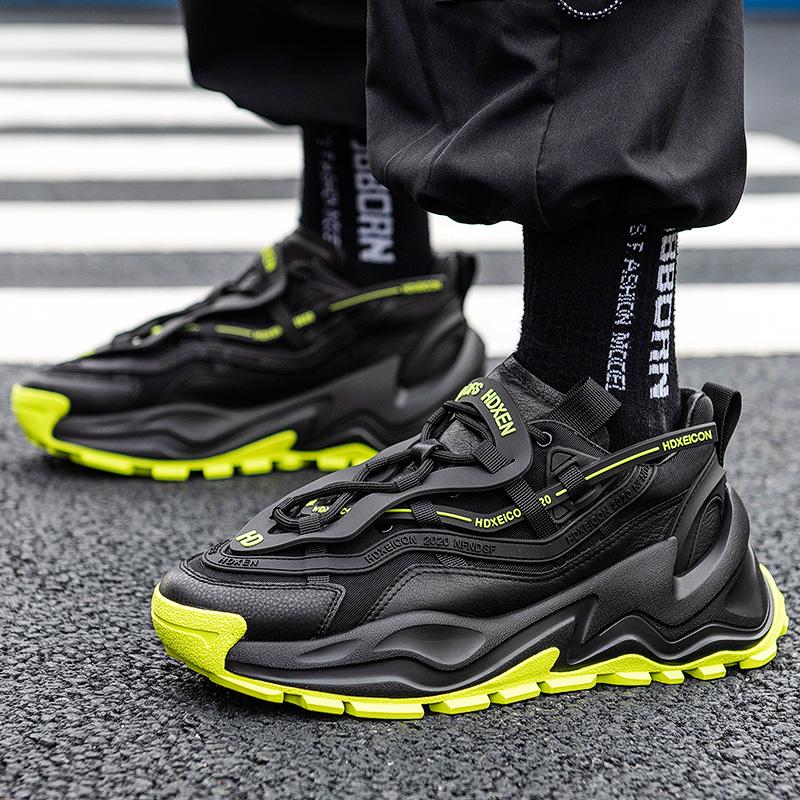 Opp France Platform Mesh Sneakers Black And Green