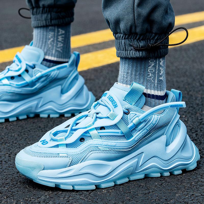 Opp France Platform Mesh Sneakers Blue