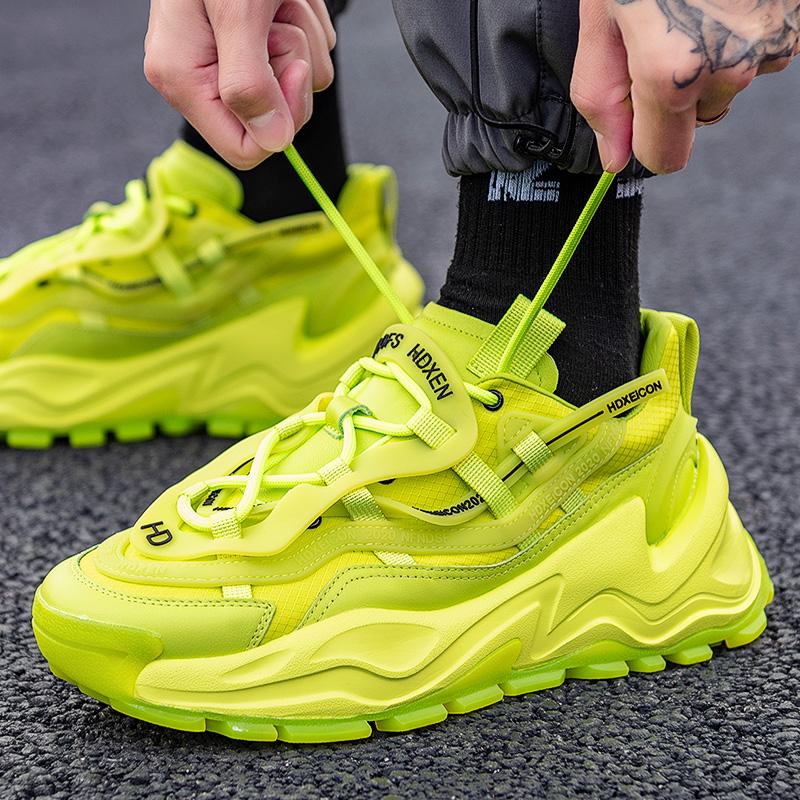 Opp France Platform Mesh Sneakers Green