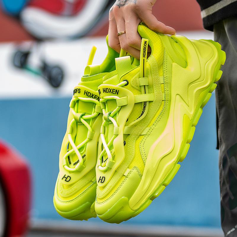 Opp France Platform Mesh Sneakers Green