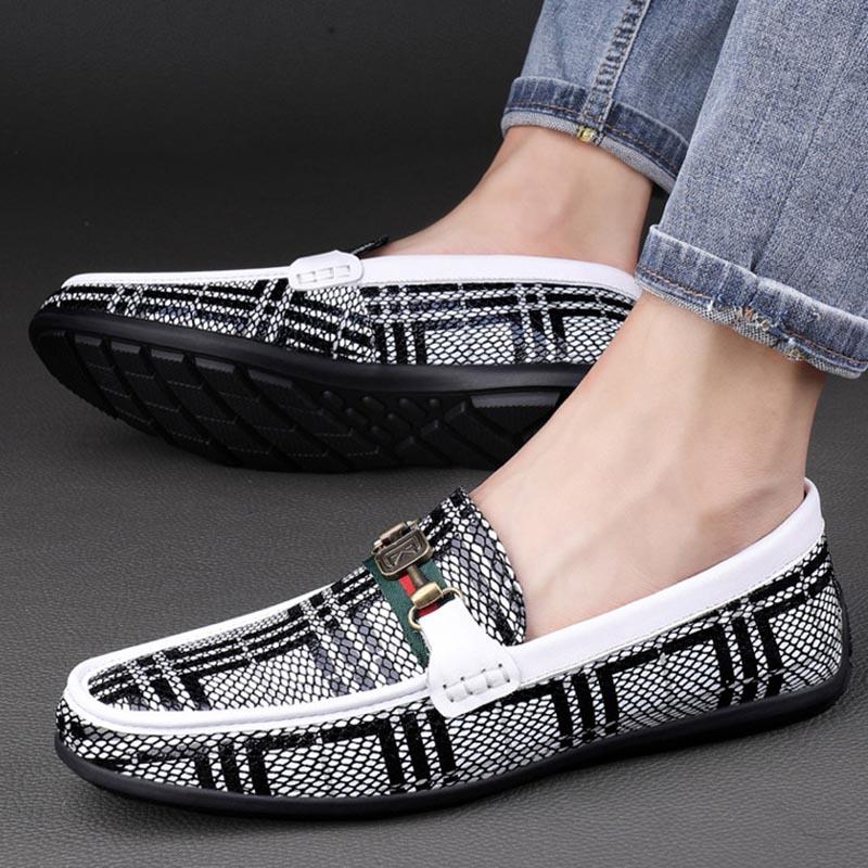 Opp France Snakeskin Soft Loafers
