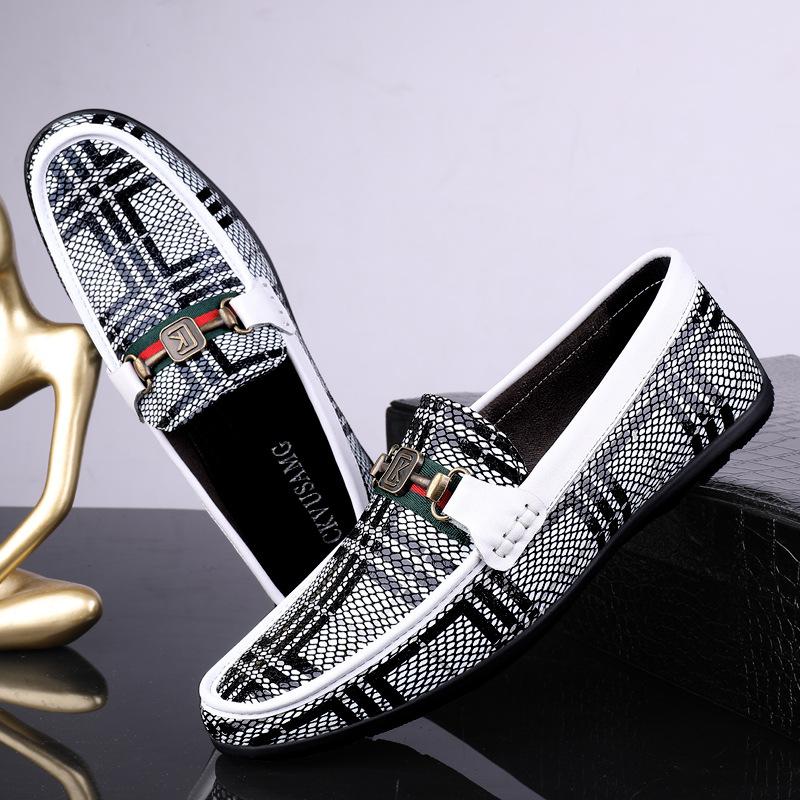 Opp France Snakeskin Soft Loafers