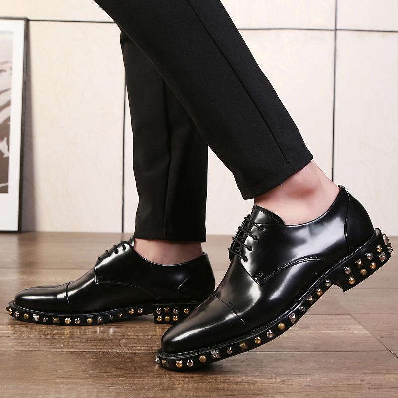 Opp France Studded British Leather Oxfords