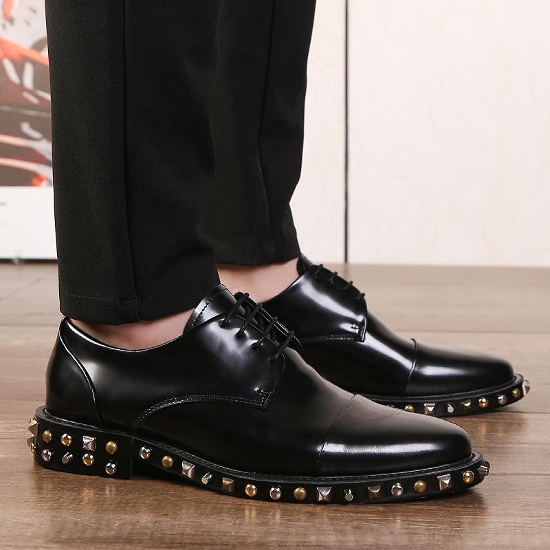 Opp France Studded British Leather Oxfords