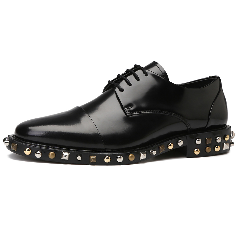 opp france Studded British Leather Oxfords