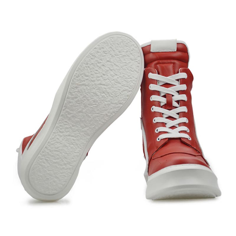 Opp France Thick-soled High-top Casual Shoes Red
