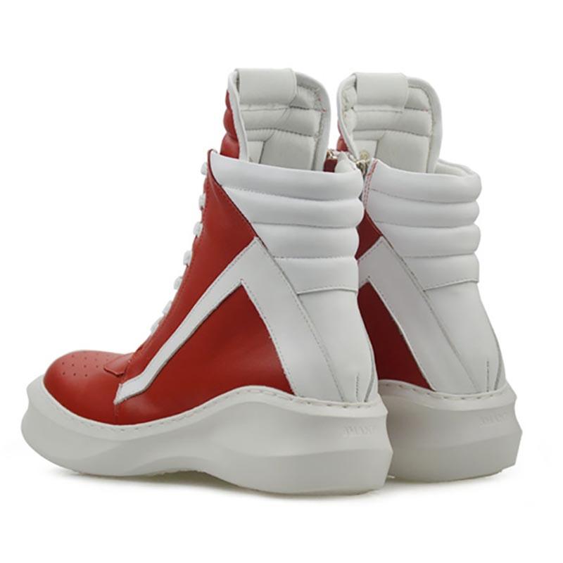 Opp France Thick-soled High-top Casual Shoes Red