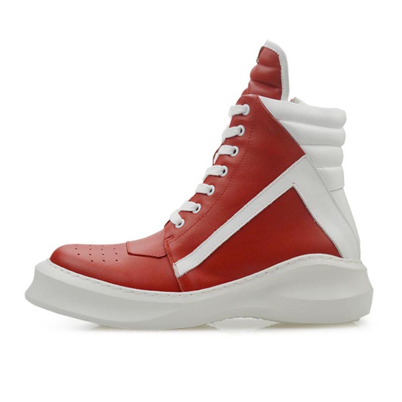 opp france Thick-soled High-top Casual Shoes Red