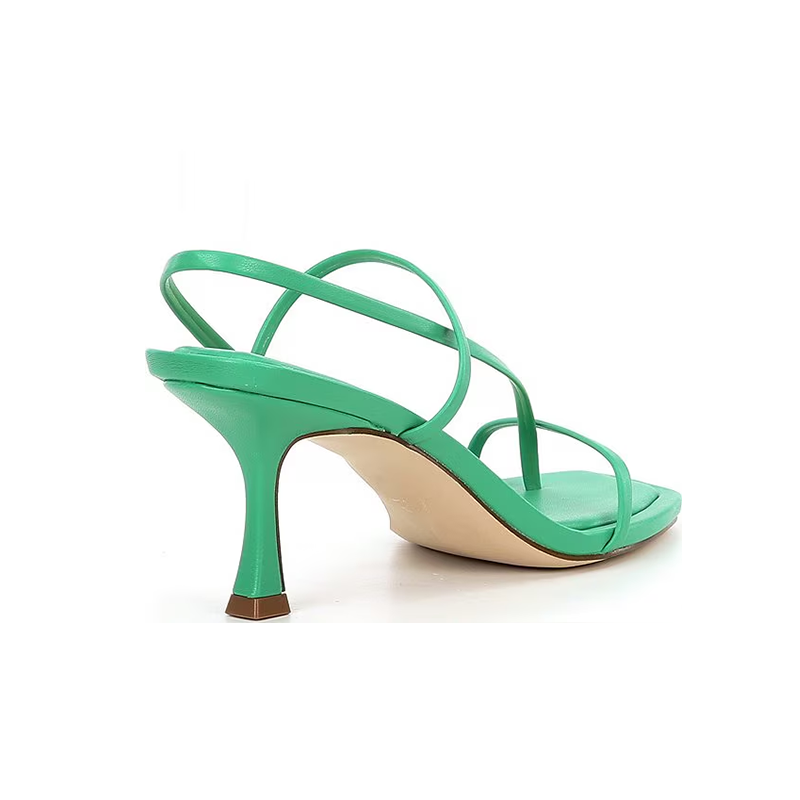 Opp France Thong Square Toe Dress Sandals Green