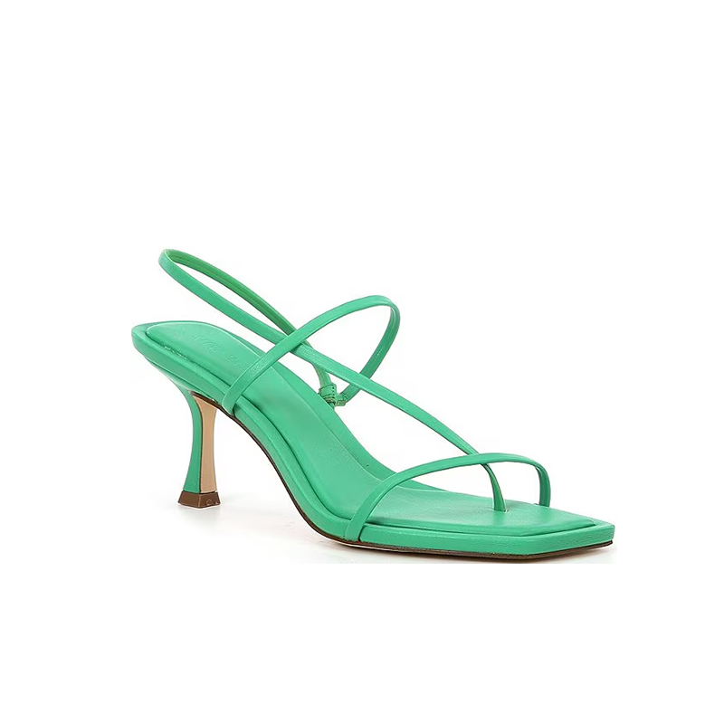 opp france Thong Square Toe Dress Sandals Green