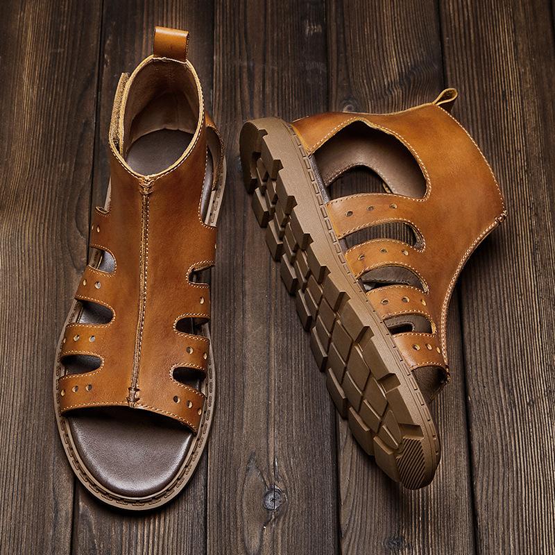 opp france Velcro Breathable Cutout Sandals