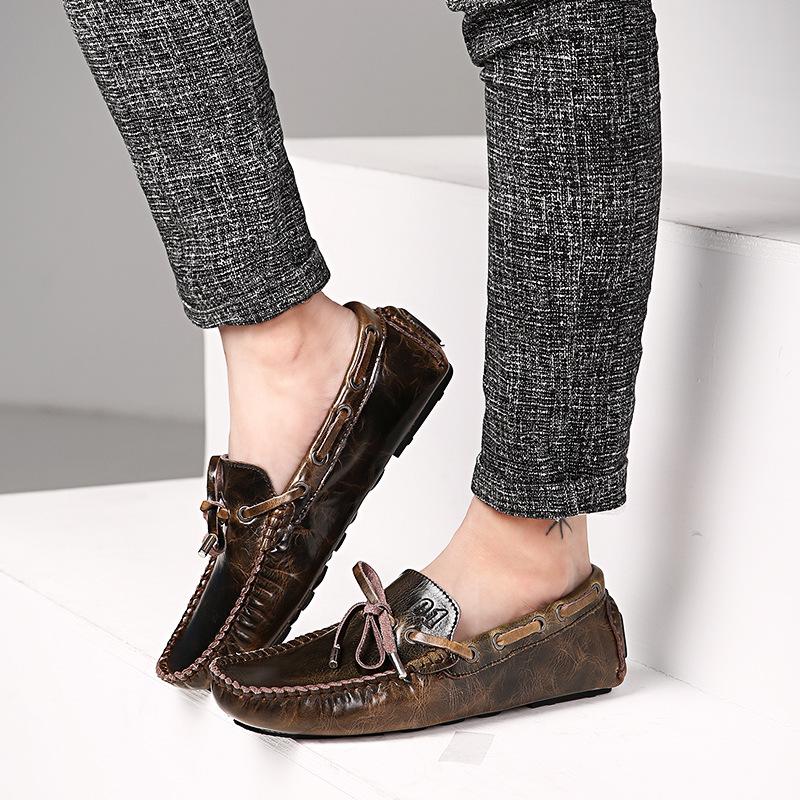 Opp France Vintage Lace-up Slip-on Loafers