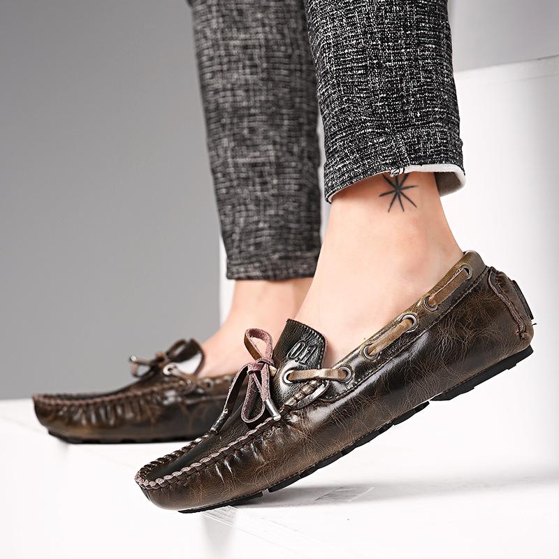 Opp France Vintage Lace-up Slip-on Loafers