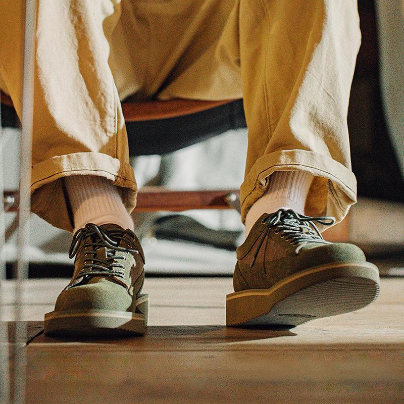 Opp France Vintage Outdoor Casual Shoes Army Green