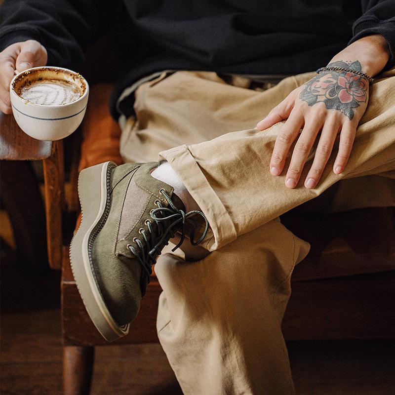 Opp France Vintage Outdoor Casual Shoes Army Green