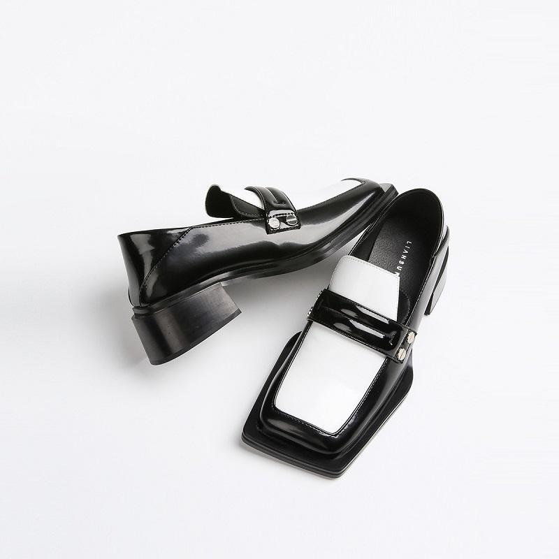 Opp France Women Black And White Loafers