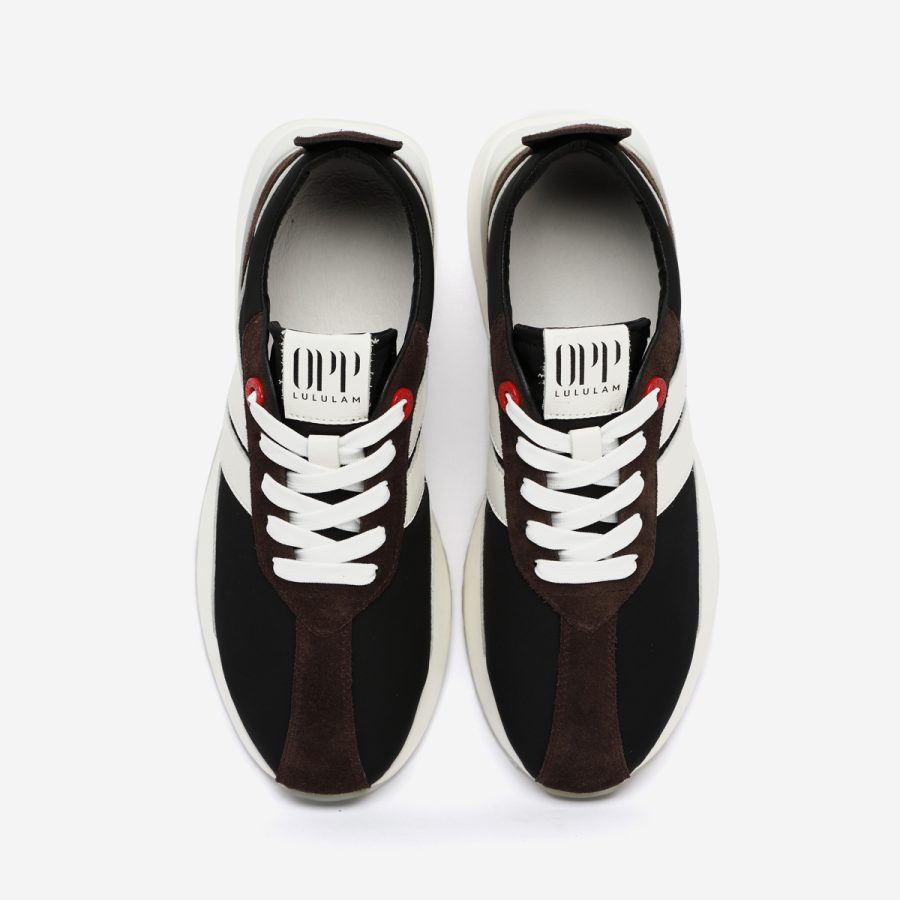 Opp France Women Black Nylon Bumpr Sneakers