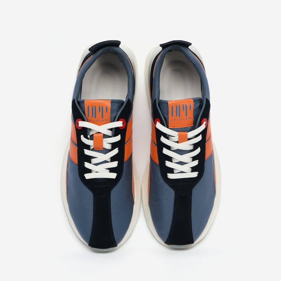 Opp France Women Blue Nylon Bumpr Sneakers