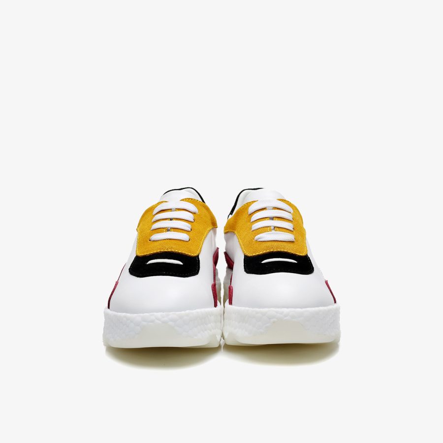 Opp France Women Casual Lace-Up Shoes Yellow