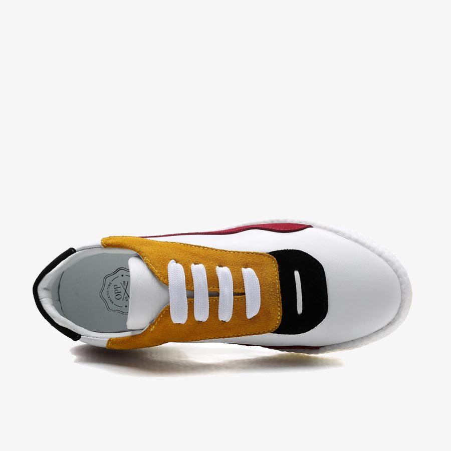 Opp France Women Casual Lace-Up Shoes Yellow