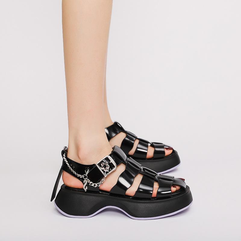 opp france Women Chain Platform Sandals