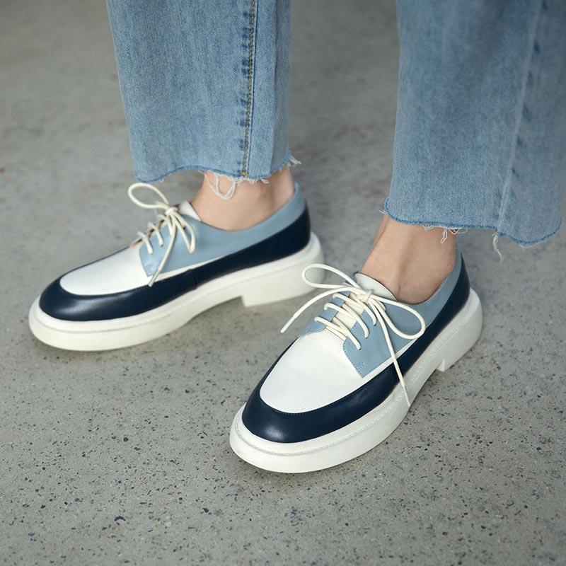 Opp France Women Colorblock Simple Loafers