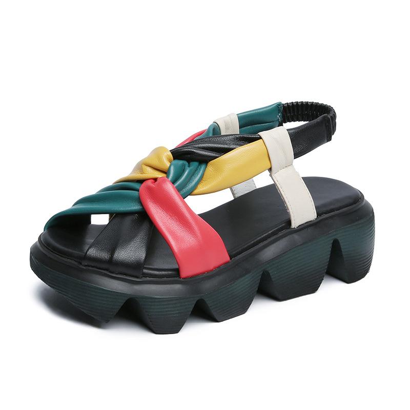 opp france Women Colorful Platform Comfort Sandals