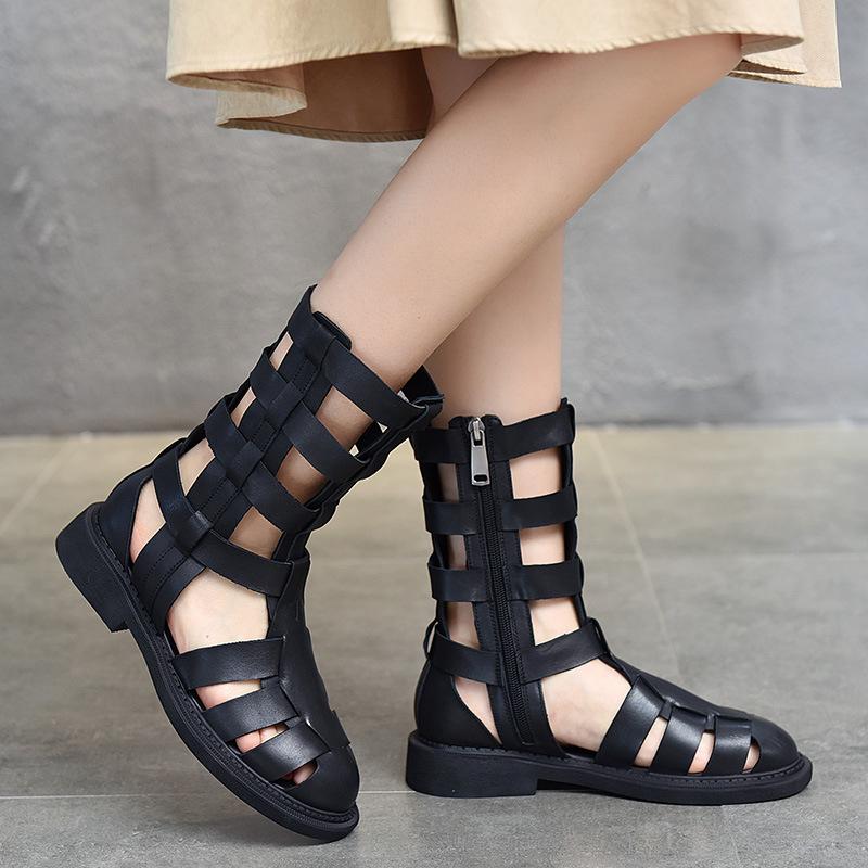 Opp France Women Cutout High-top Sandals