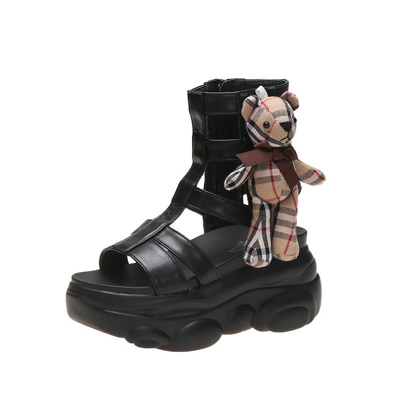 opp france Women Cutout Platform Roman Sandals