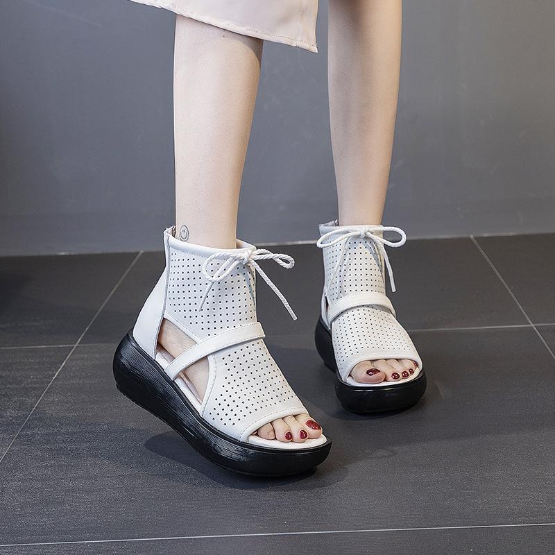 Opp France Women Cutout Platform Sandals