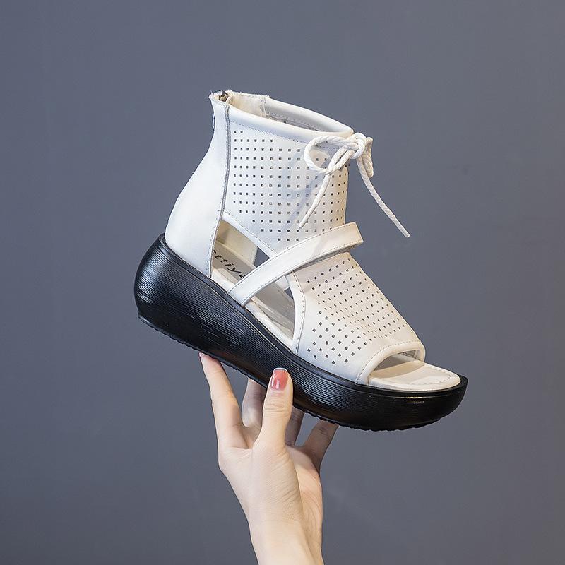 Opp France Women Cutout Platform Sandals