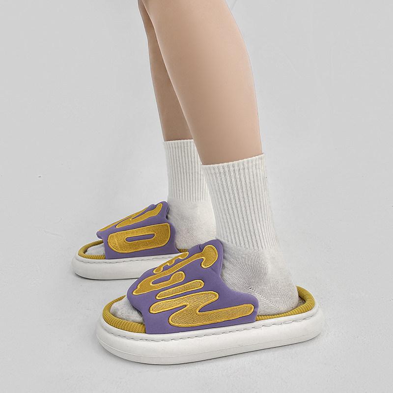 Opp France Women Embroidery Slippers Purple