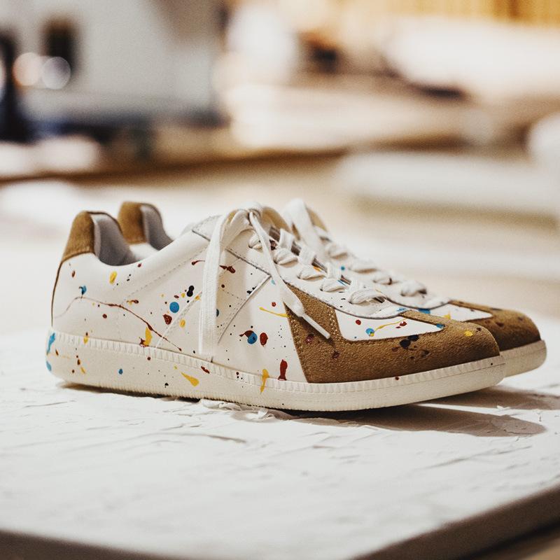 Opp France Women Lace-up Graffiti Casual Shoes