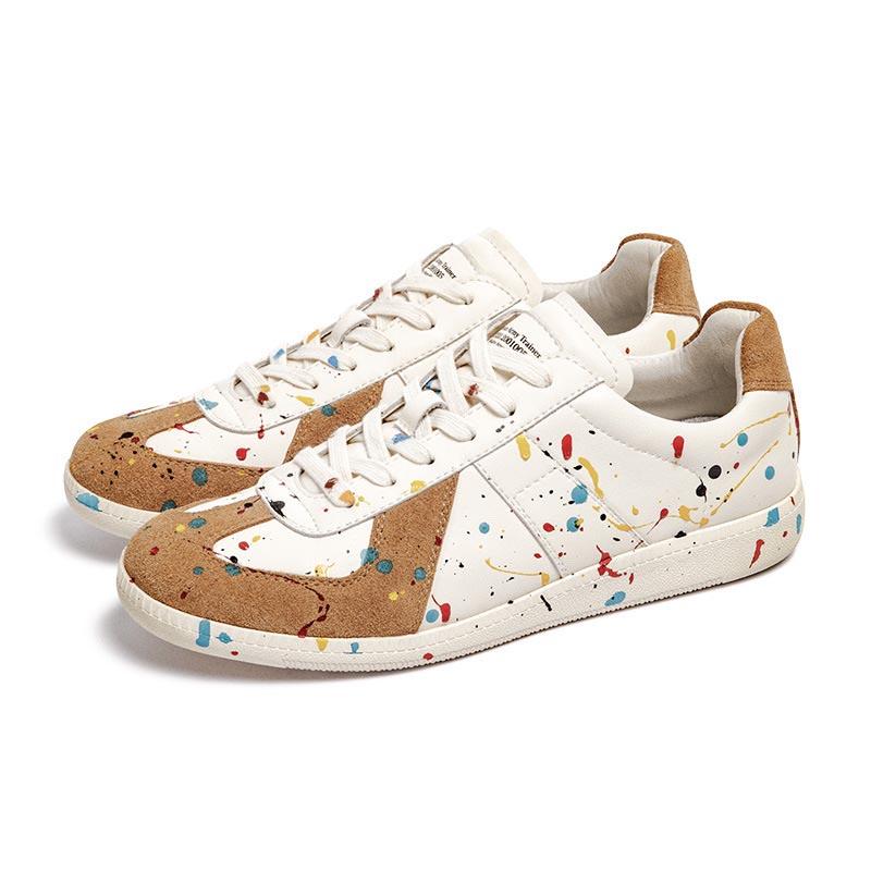opp france Women Lace-up Graffiti Casual Shoes